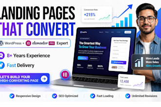 design high converting responsive wordpress landing page in elementor pro