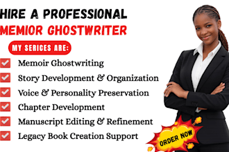 professionally ghostwrite your memoir and life story
