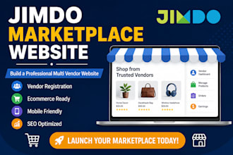 build a jimdo multivendordigital products marketplace website