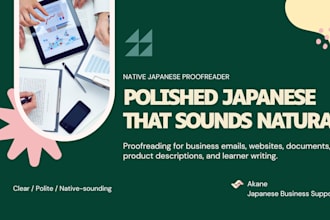 proofread and polish your japanese writing naturally