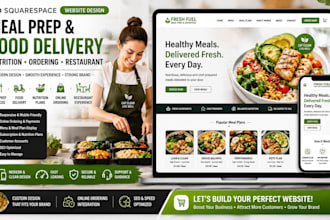 design squarespace meal prep food delivery nutrition ordering restaurant website