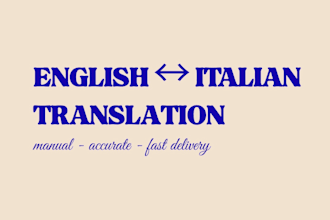 translate english to italian and italian to english