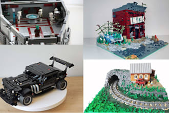 do custom lego moc model, lego technic set design with instructions parts list