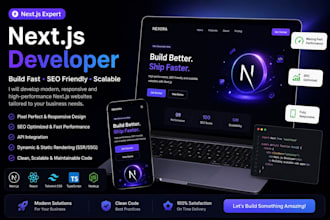 build full stack react, nextjs website with tailwind CSS