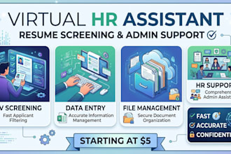 be your virtual  HR assistant for resume screening and admin tasks