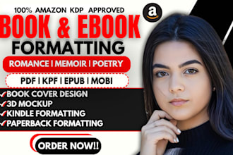format your poetry and memoir book interior layout for amazonkdp print and ebook