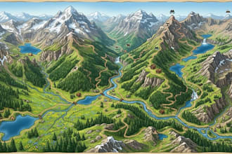 do adventure map illustration, children map, pirate map, treasure and hiking map