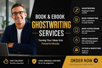 be your ebook writer, ebook ghostwriter, book writer, non fiction writer