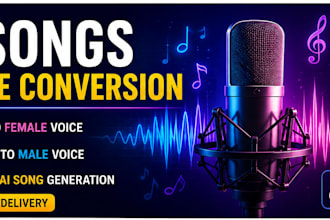 create ai music and convert male or female vocals