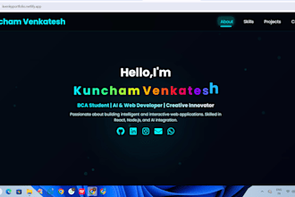 web development I will create websites and portfolios