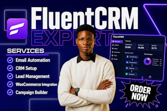 set up fluentcrm on your wordpress site with full automation and email marketing