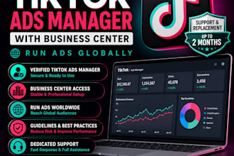 provide verified tiktok ads manager with business center support