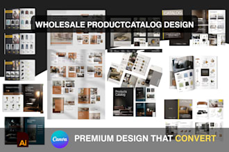 design wholesale or retail catalog, b2b product catalogue, product  line sheet