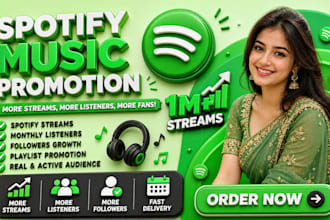 increase spotify streams to 1m boost listeners and spotify monthly listeners