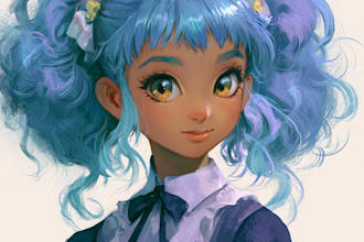 draw your characters and fanart in semi realistic art