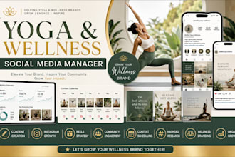manage social media for yoga instructors, wellness coaches, and meditation brand