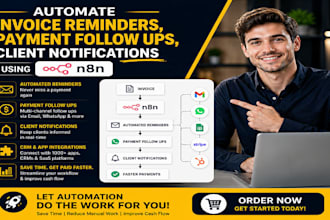 automate invoice reminders, payment follow ups, client notification using n8n