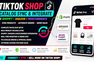 do tiktok shop catalog sync products and integrate to shopify amazon woocommerce