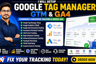 setup google tag manager GTM and conversion tracking for ecommerce