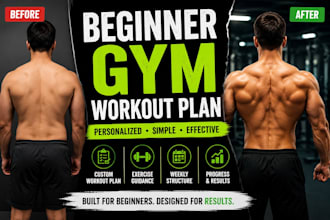 provide beginner gym workout plan