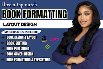 do kindle and paperback format amazon kdp book cover design, book layout design