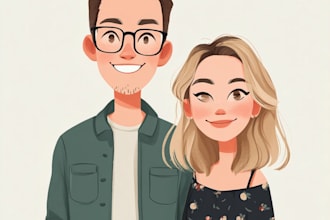 design couple portrait wedding portrait