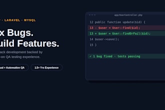 fix bugs and develop features in PHP laravel