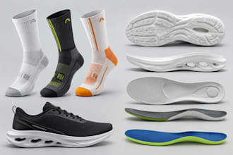 design custom 3d sports socks shoe sole, sock liner and footbed for your brand