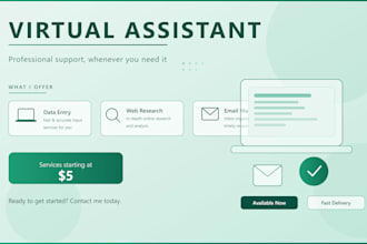 be your virtual assistant for data entry and admin tasks