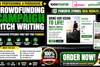 write pitch for crowdfunding campaign design kickstarter indiegogo gofundme