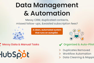 be your hubspot CRM data manager and automation expert