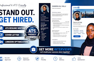 write an ats resume, cover letter, and optimize your linkedin profile