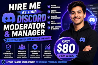 be your discord server moderator