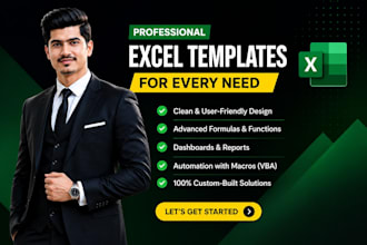 build advanced excel templates, trackers, and dashboards