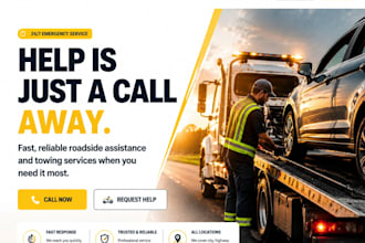 design wix roadside assistance towing emergency service website