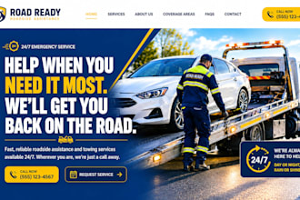 design wix roadside assistance towing emergency service website