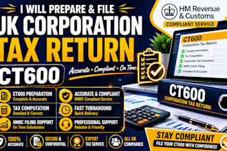 prepare and file UK corporation tax return ct600