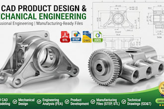3d cad design mechanical and industrial product design for manufacturing