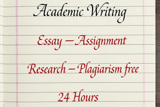 write academic content, research articles and proofreading