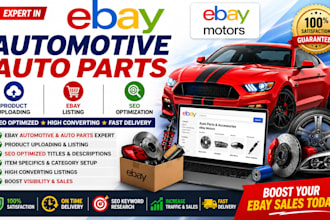 do ebay automotive autoparts product uploading ebay listing SEO optimization