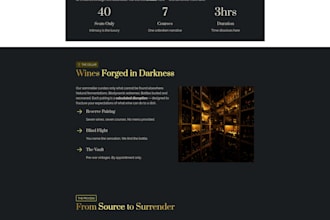 design a premium dark theme landing page using gamma ai
