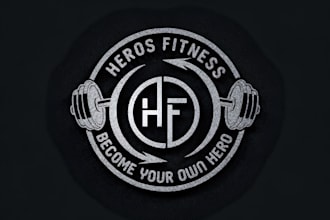 do modern gym, fitness, bodybuilding and supplement logo design
