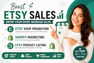boost etsy sales etsy shop promotion shopify marketing and etsy product listing