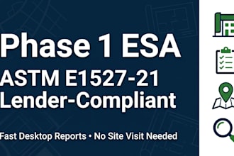 conduct a professional phase 1 environmental site assessment esa report