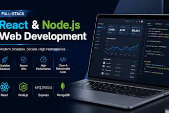 build custom scalable and secure full stack web application in react node js