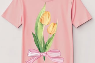 design custom floral, watercolor, and aesthetic t shirt