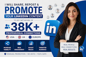 repost, and promote your linkedin content to my 38k professional network
