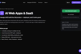 design and build a full stack ai web app or ai saas