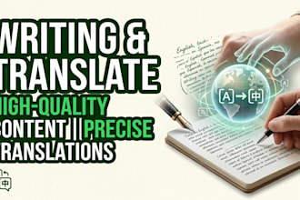 do writing and translate