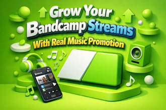 grow your bandcamp streams with real organic music promotion